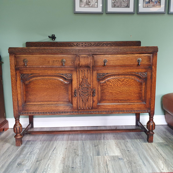 Antique solid wood side table