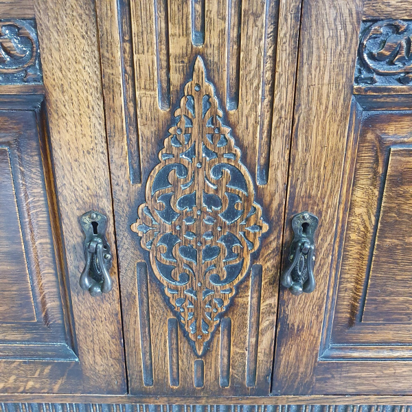 Antique solid wood side table