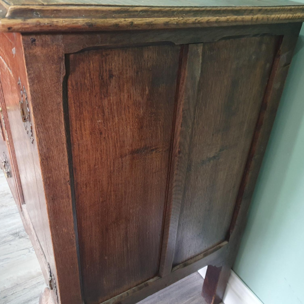 Antique solid wood side table