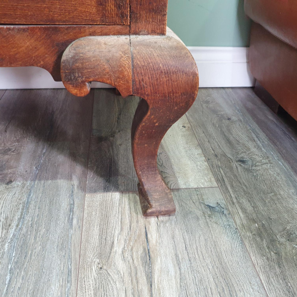 Antique solid wood side table