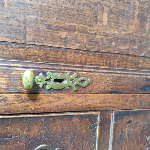 Antique solid wood side table